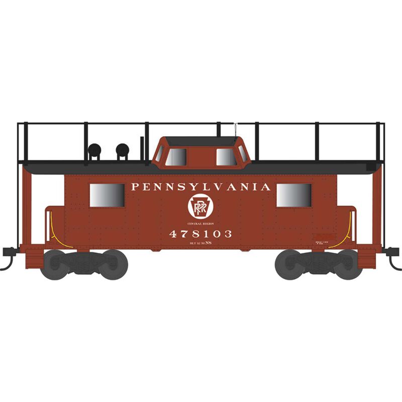 HO N8 Caboose, PRR Circle Keystone Central with Trainphone #478116