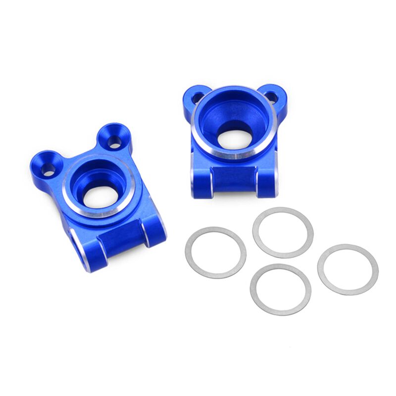 B74, B74.1 Aluminum Rear Hub Carriers, Blue - Set