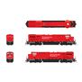 HO GE ES44AC Locomotive with DCC & Sound, CP #9368 Action Red