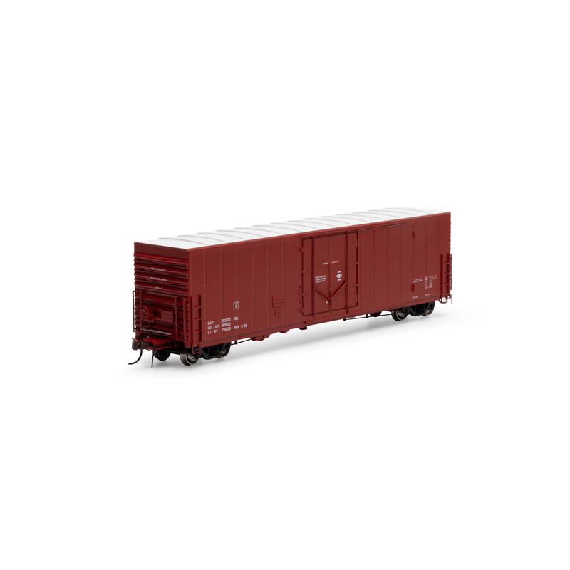 HO 50' PC&F Smooth Side Box with 10'6" Door, Data Only / Red