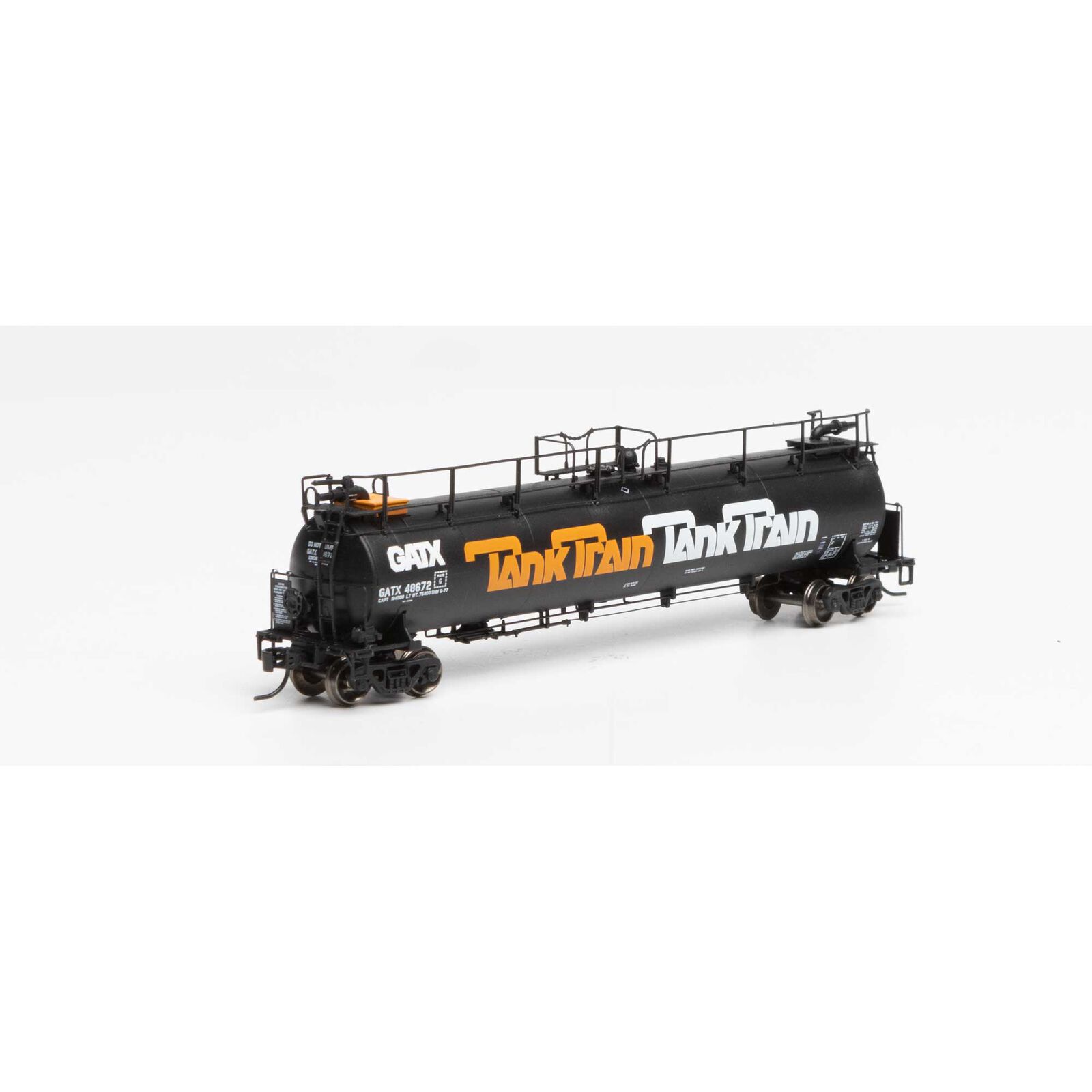 N TankTrain Intermediate,GATX/Orange Letter #48672