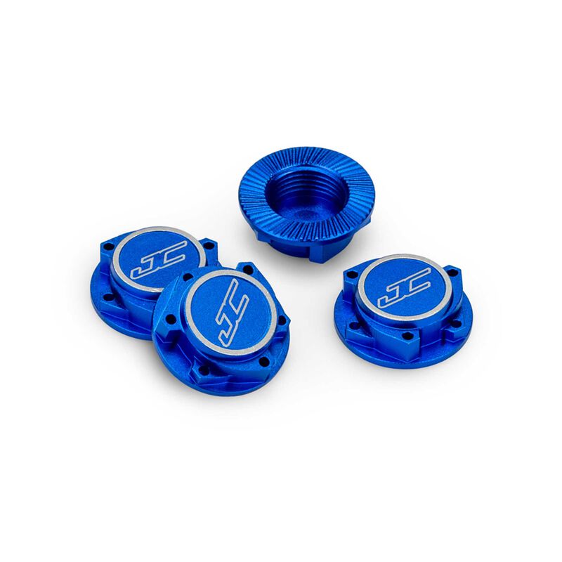 Aluminum "Clutch" Punisher 17mm Wheel Nuts, Blue (4)