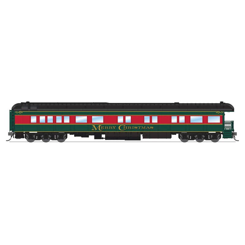 HO Scale Heavyweight 5-Car Passenger Set, Christmas Paint Scheme