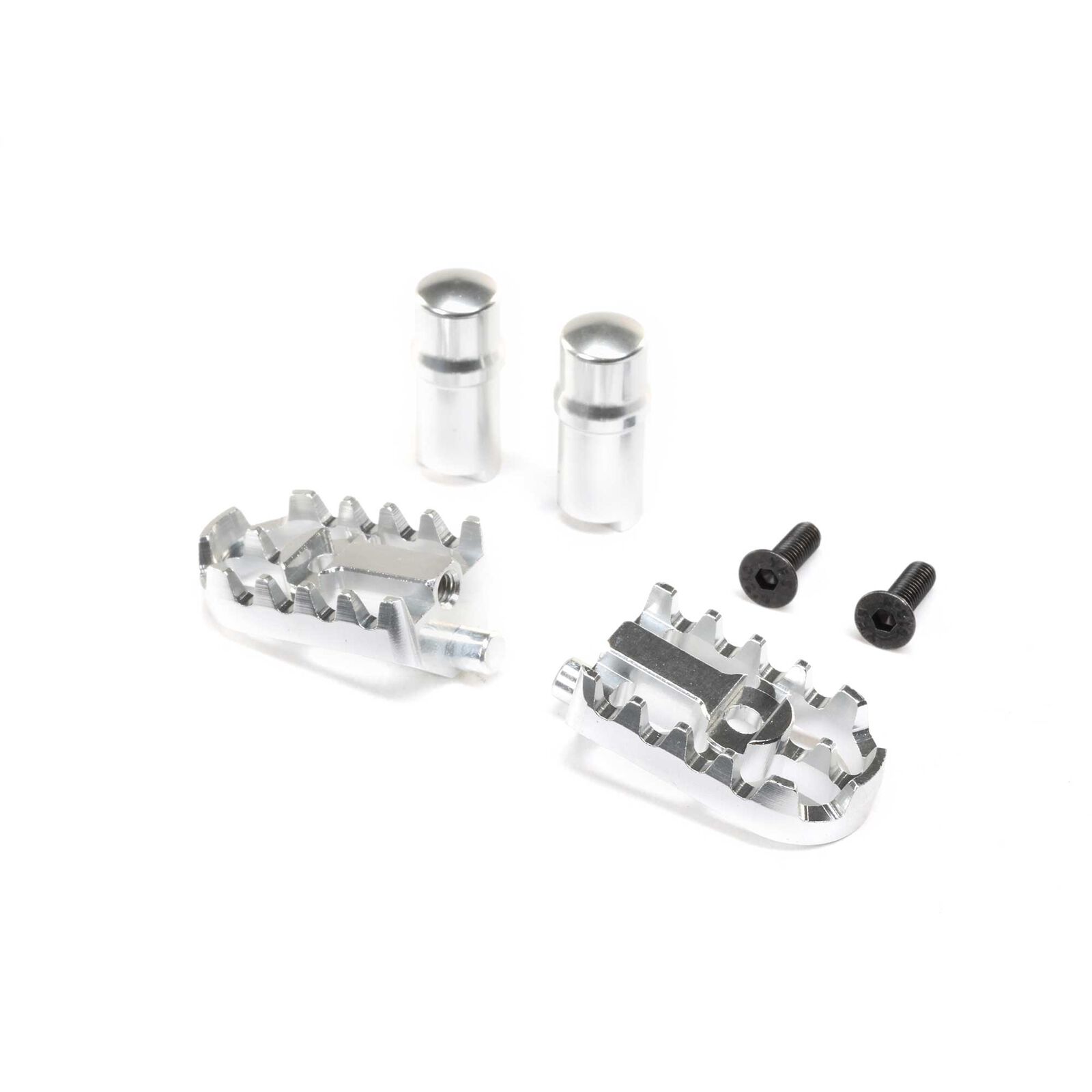 Aluminum Foot Pegs, Silver: PM-MX/SM