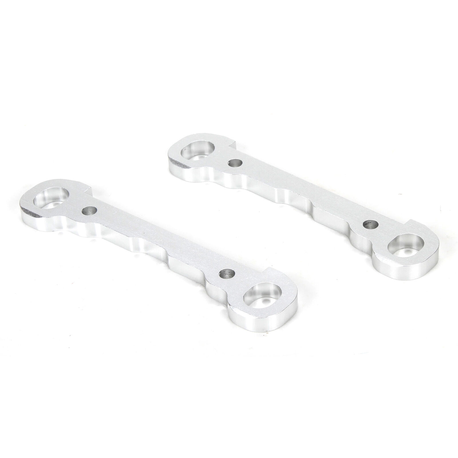 Front Hinge Pin Braces, Aluminum, Silver (2)