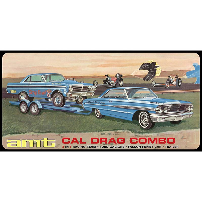 1/25 Cal Drag Combo 64 Galaxie AWB Falcon & Trailer Model Kit