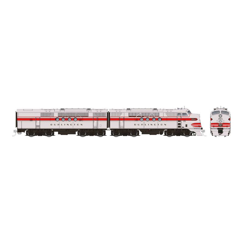 HO EMD FT A+B (DC/Silent): Burlington (CB&Q): #110-A + 110-B