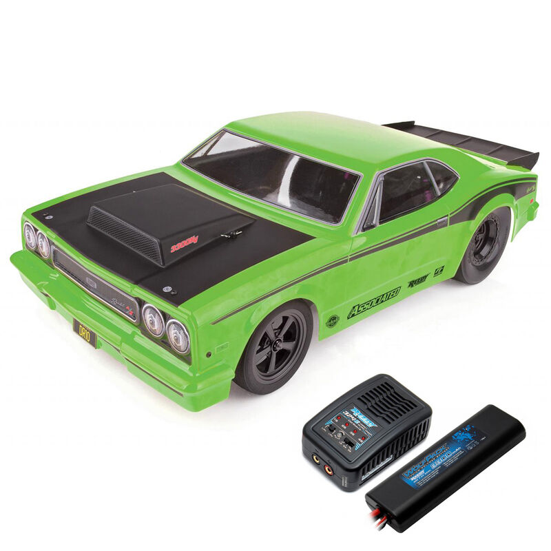 1/10 DR10 Drag Race Car RTR, Green with 3S LiPo Battery & Charger