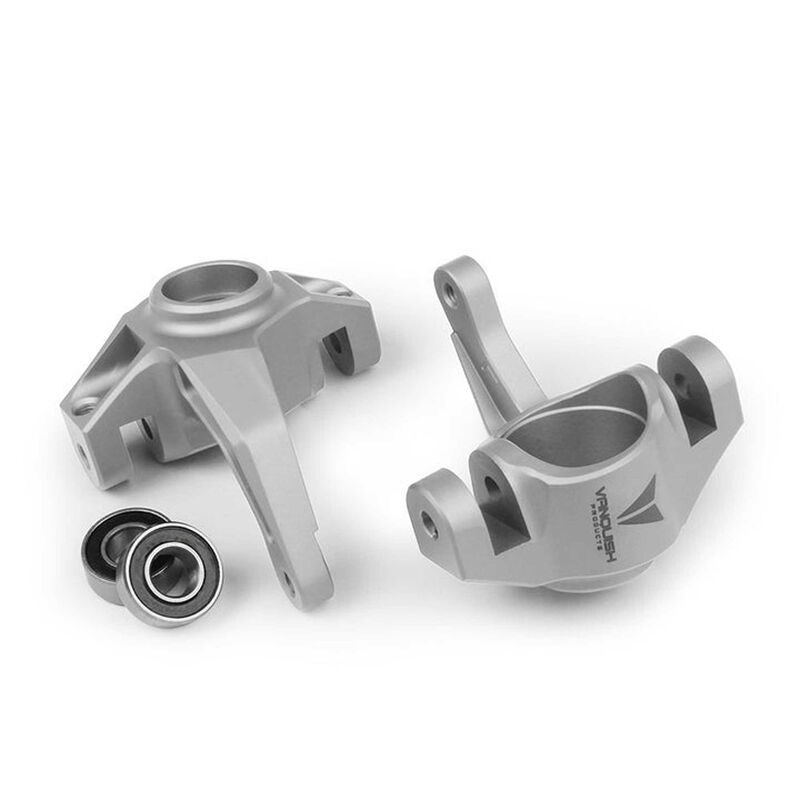 EXO Steering Knuckles Clear Anodized: Axial Yeti