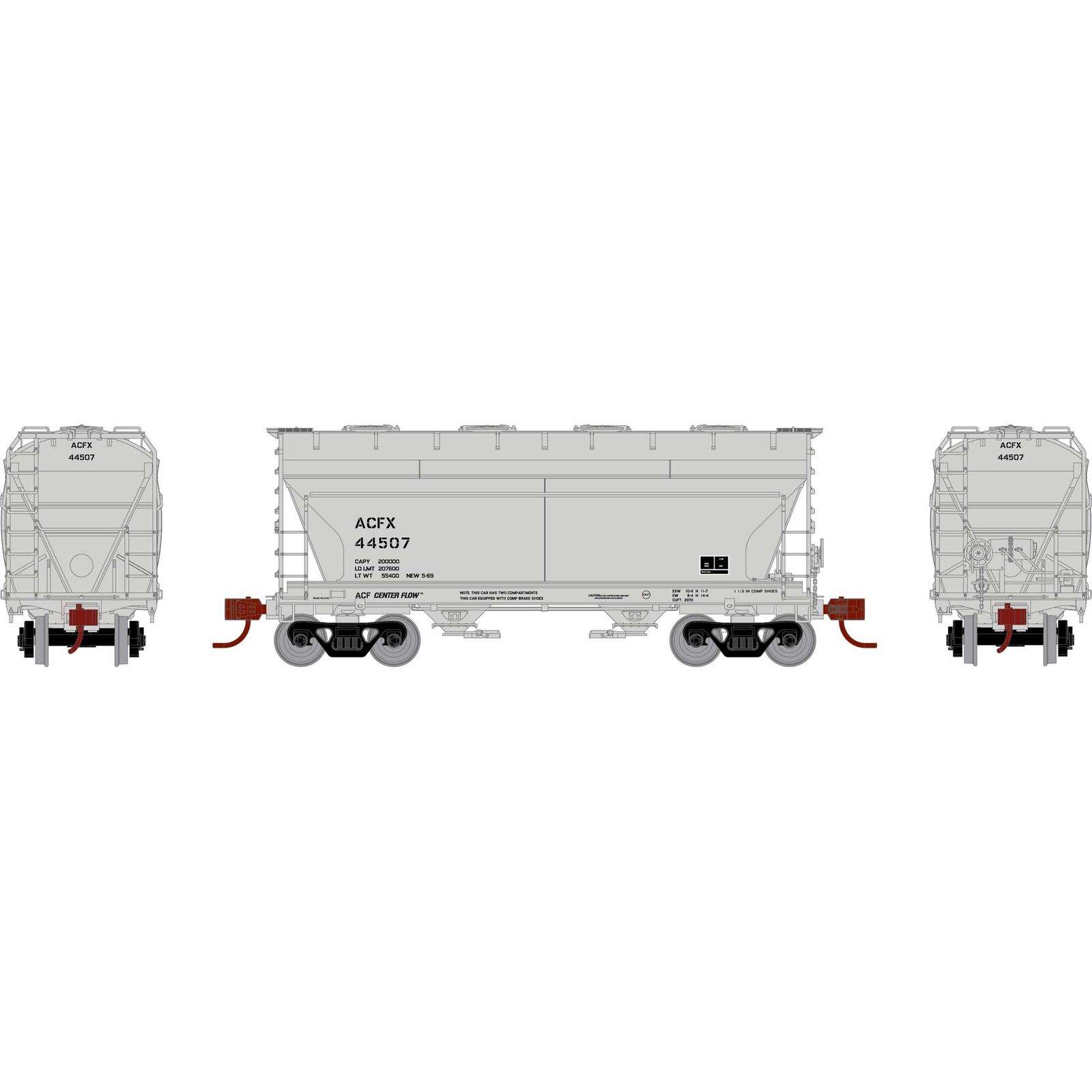 N ACF 2970 Covered Hopper, ACFX #44507