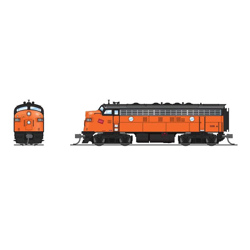 N EMD F7A Locomotive, MILW 113A, Orange & Black