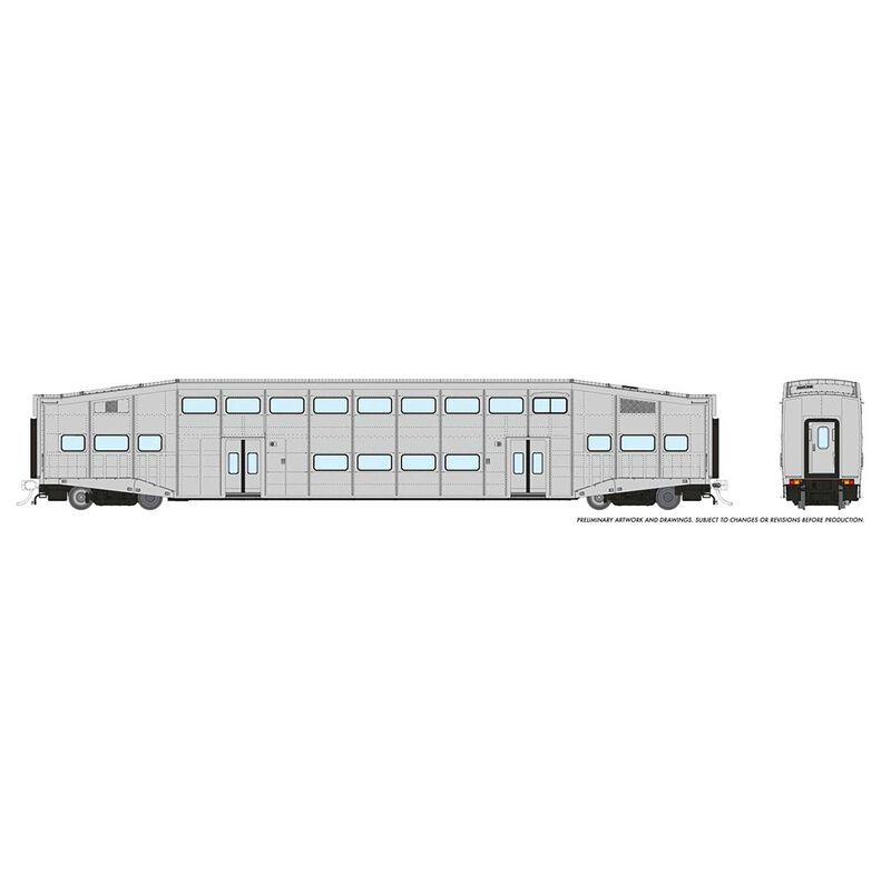 HO BiLevel Commuter Car Undecorated Series II Coach