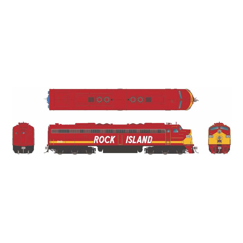 HO EMD E8A (DC/DCC/Sound): Rock Island - Red Scheme: #661