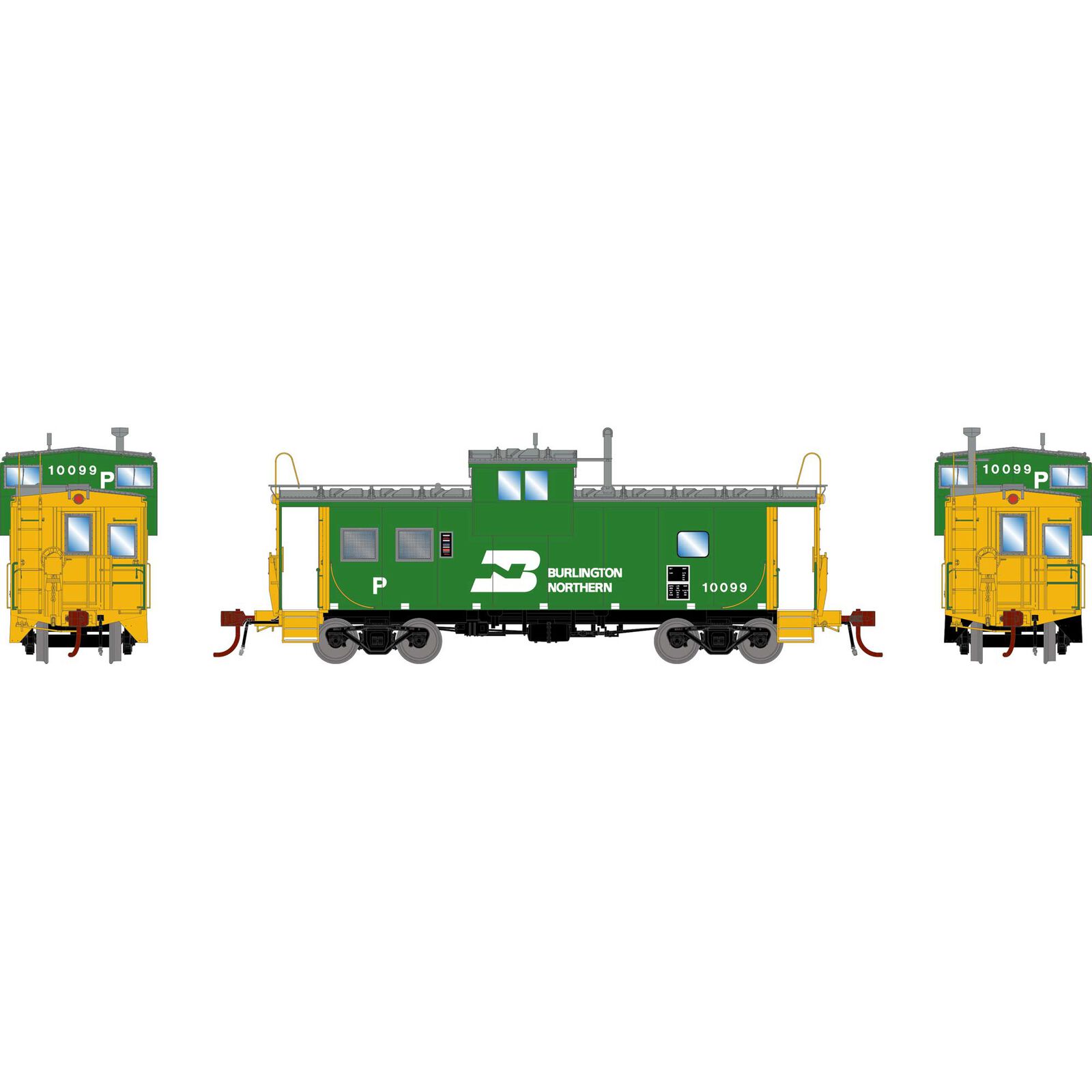 HO ICC Caboose with Lights, BN #10099