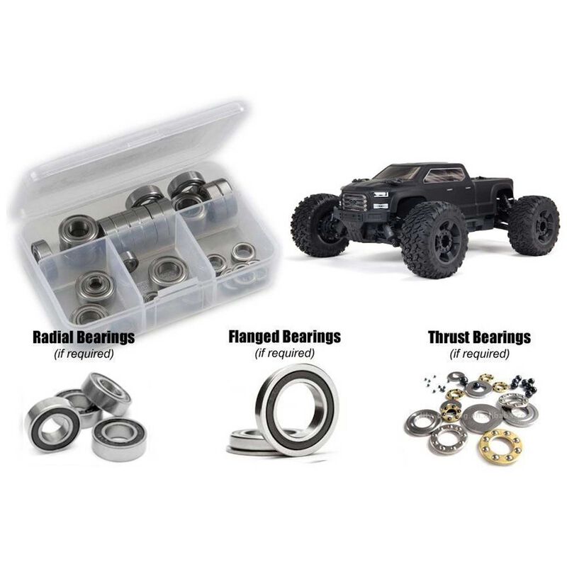 Rubber Shielded Bearing Kit, 1/10 ARRMA Big Rock 3S BLX