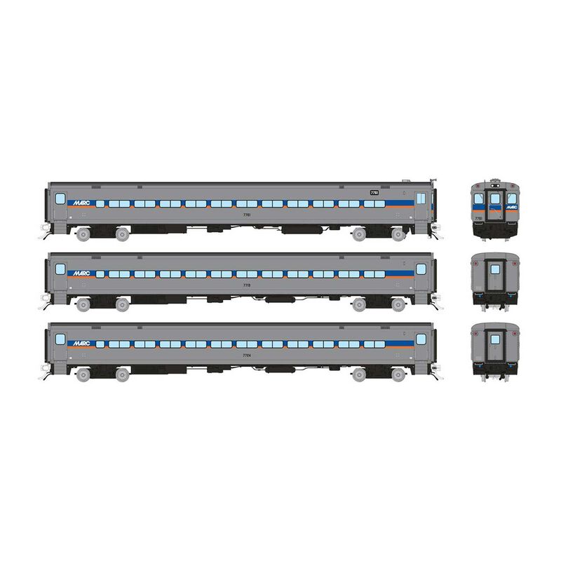 HO Comet Car: MARC: Set #2 (Cab: 7761 Coaches: 7719, 7724)