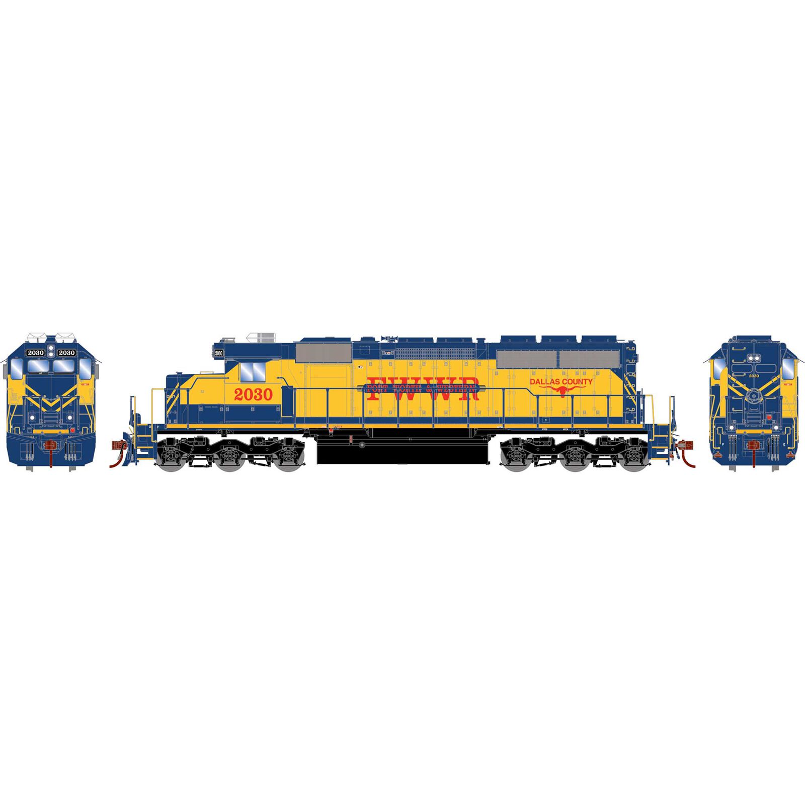 HO SD40 Locomotive, FWWR #2030