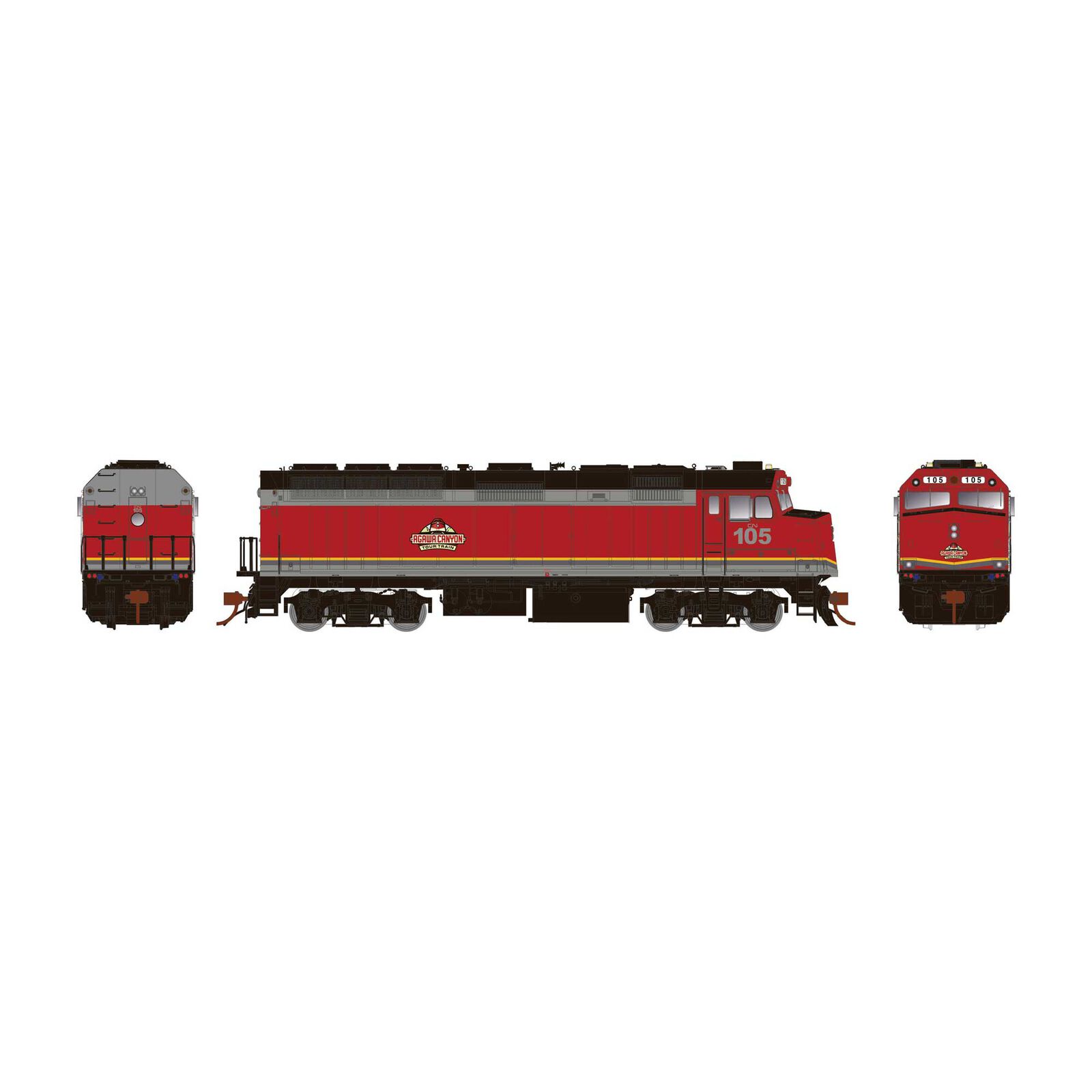 HO F40PH-2b AC Agawa Canyon Tour Train #106