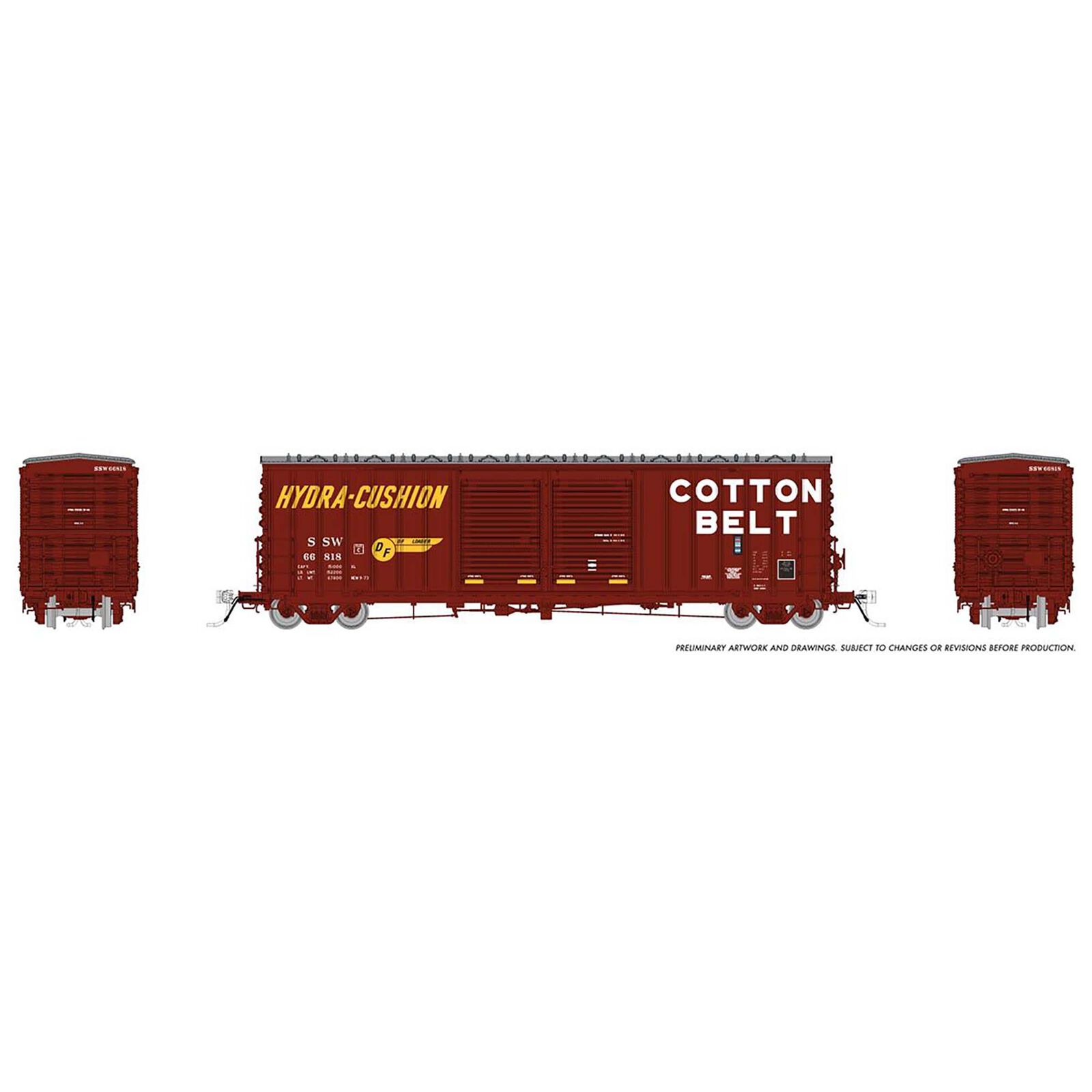 HO PCF B70 Boxcar SSW/Cotton Belt with DFL #3 (6)