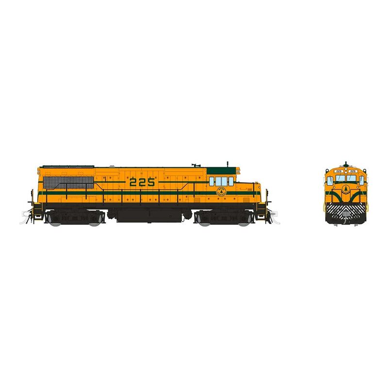 HO GE U25B Low Hood (DC/DCC/Sound): Maine Central - Harvest Gold: #225