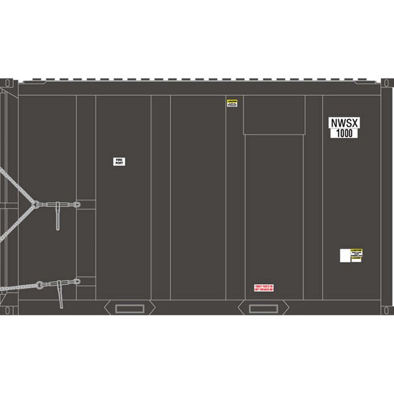 N 20' High Cube MSW NWSX (Gray White) Set #2 (4)