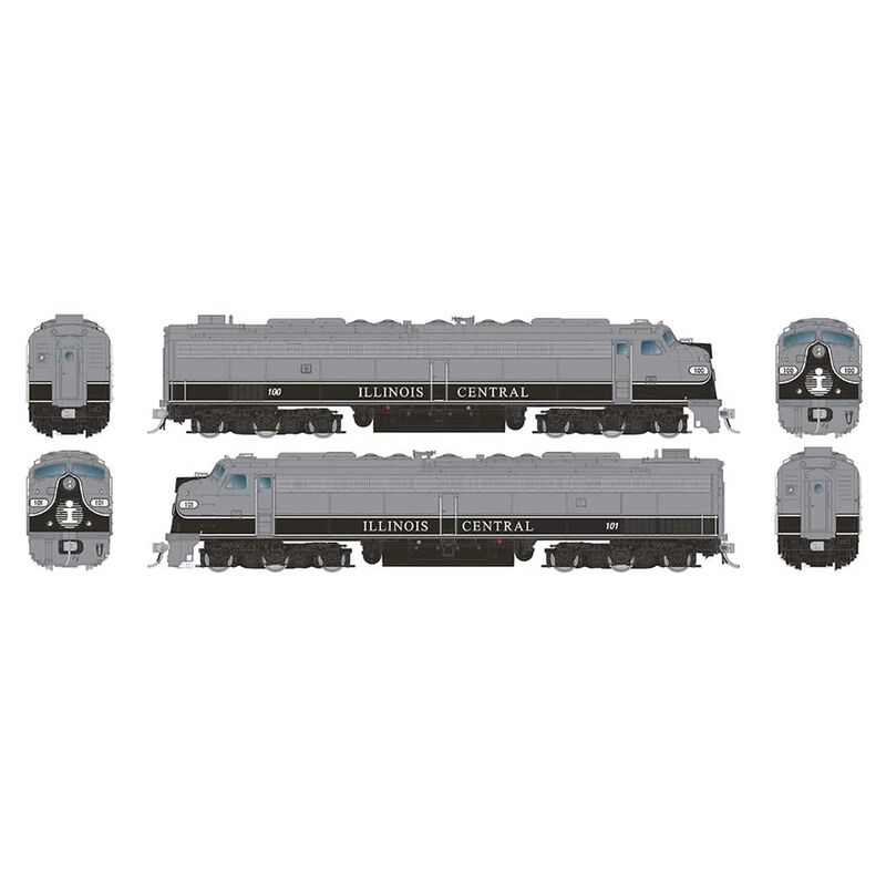 HO EMD E8A + E8A with HEP Locomotive Set, IC #100, 101