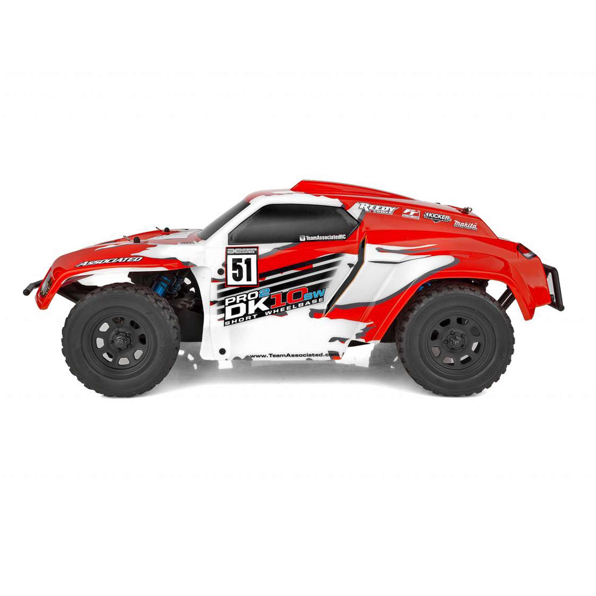 Team Associated 1/10 Pro2 DK10SW Dakar 2WD Buggy RTR, Red/White