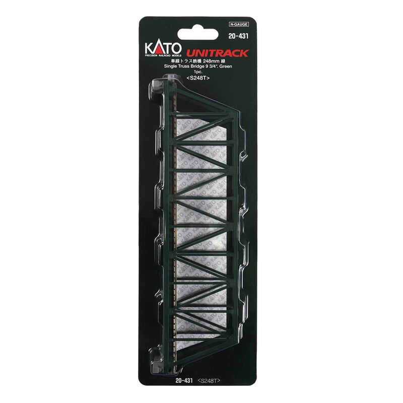 N 9.76" (248mm) Single Truss Bridge, Green