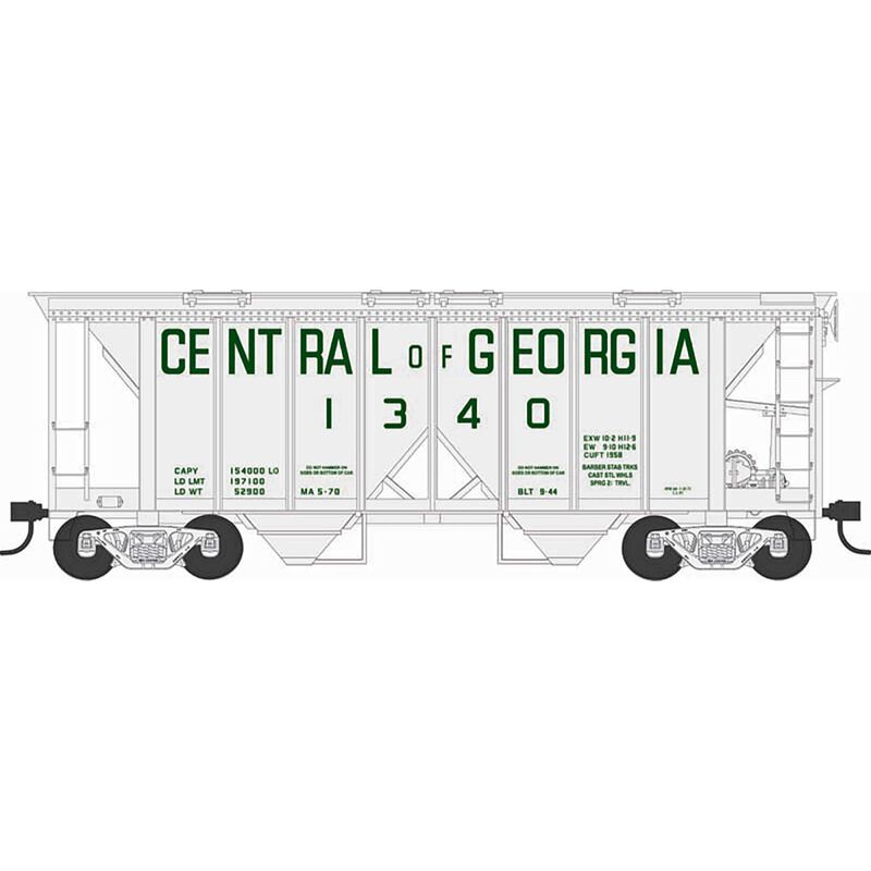 HO H34 Covered Hopper Central of Georgia #1343