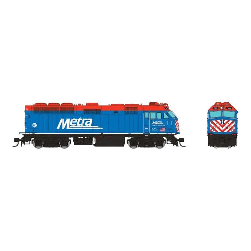 N F40PHM-2 (DC/Silent): Metra - Blue Scheme: #202 (Village of Orland Hills)