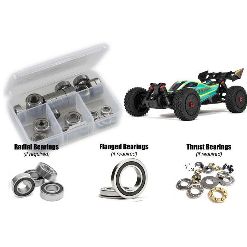 Rubber Shielded Bearing Kit, 1/8 ARRMA Typhon 223S BLX