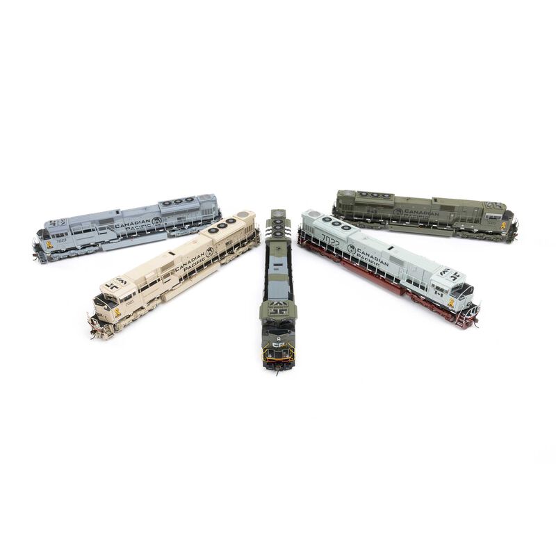 HO GEN EMD SD70ACU Locomotive with DCC & Sound, CP Military Tribute Set 6644/7020/7021/7022/7023 (5)
