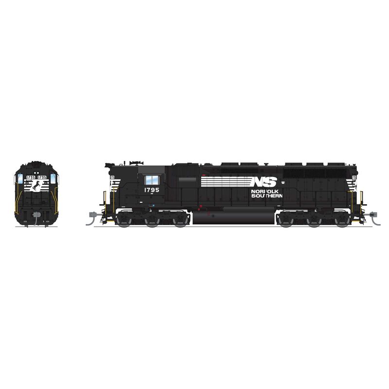 HO EMD SD45 Locomotive, NS 1766, High Hood