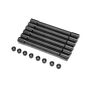Aluminum Crossbar & Spacer, Cab Section, Black (6): TLR Tuned LMT