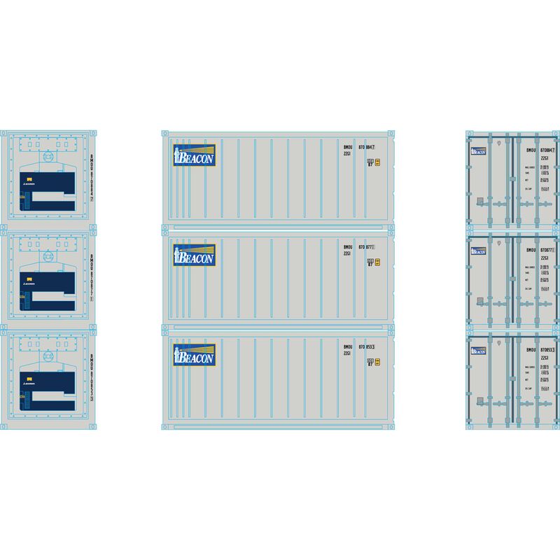 HO RTR 20' Reefer Container Beacom (3)