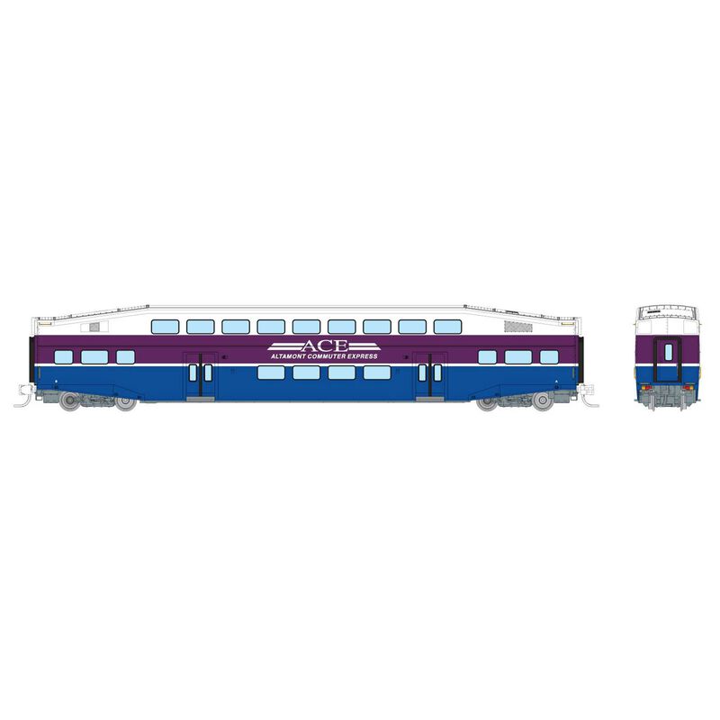 N Bilevel Commuter Car: ACE - Early: Set #3 (Coaches: 3214 3218 3221)