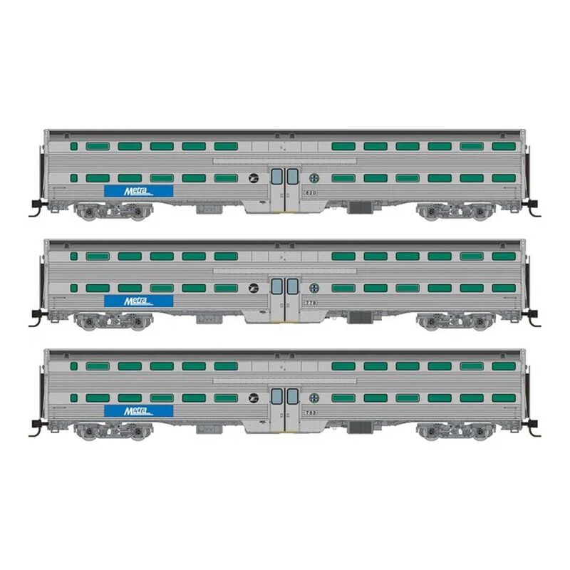 N Gallery Commuter Car: Metra - BNSF: Set #3 (Coaches: 763 778 820)