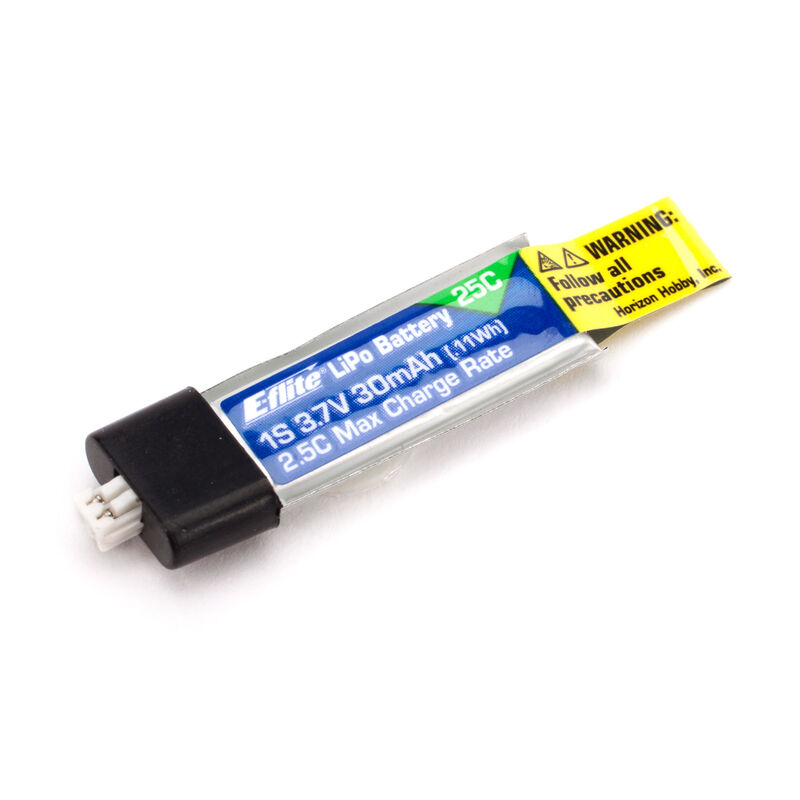 30mAh 1S 3.7V 25C LiPo Battery