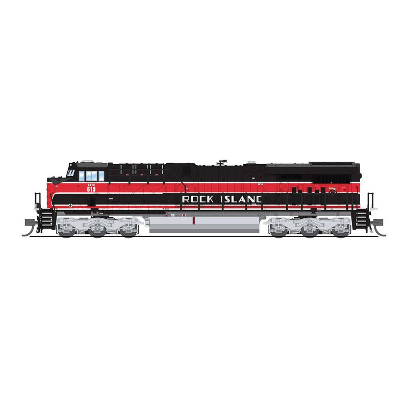 N GE ES44AC Locomotive, IAIS 513, "Rock Island" Black/Red