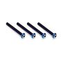3x24mm Top Hat Titanium screw, burnt blue - 4pc