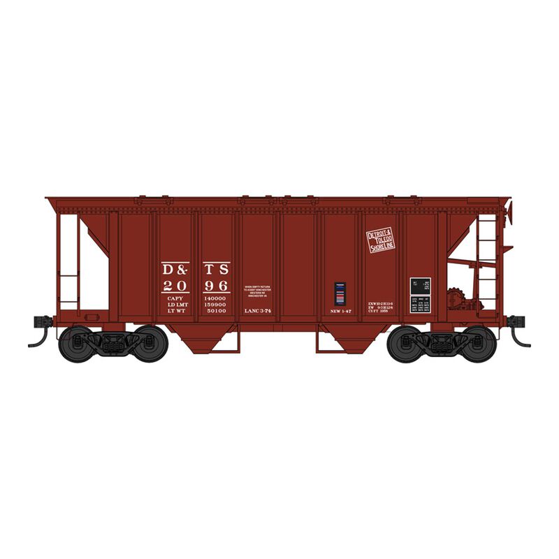 HO 70 Ton 2 Bay Covered Hopper D&TS Road #2092