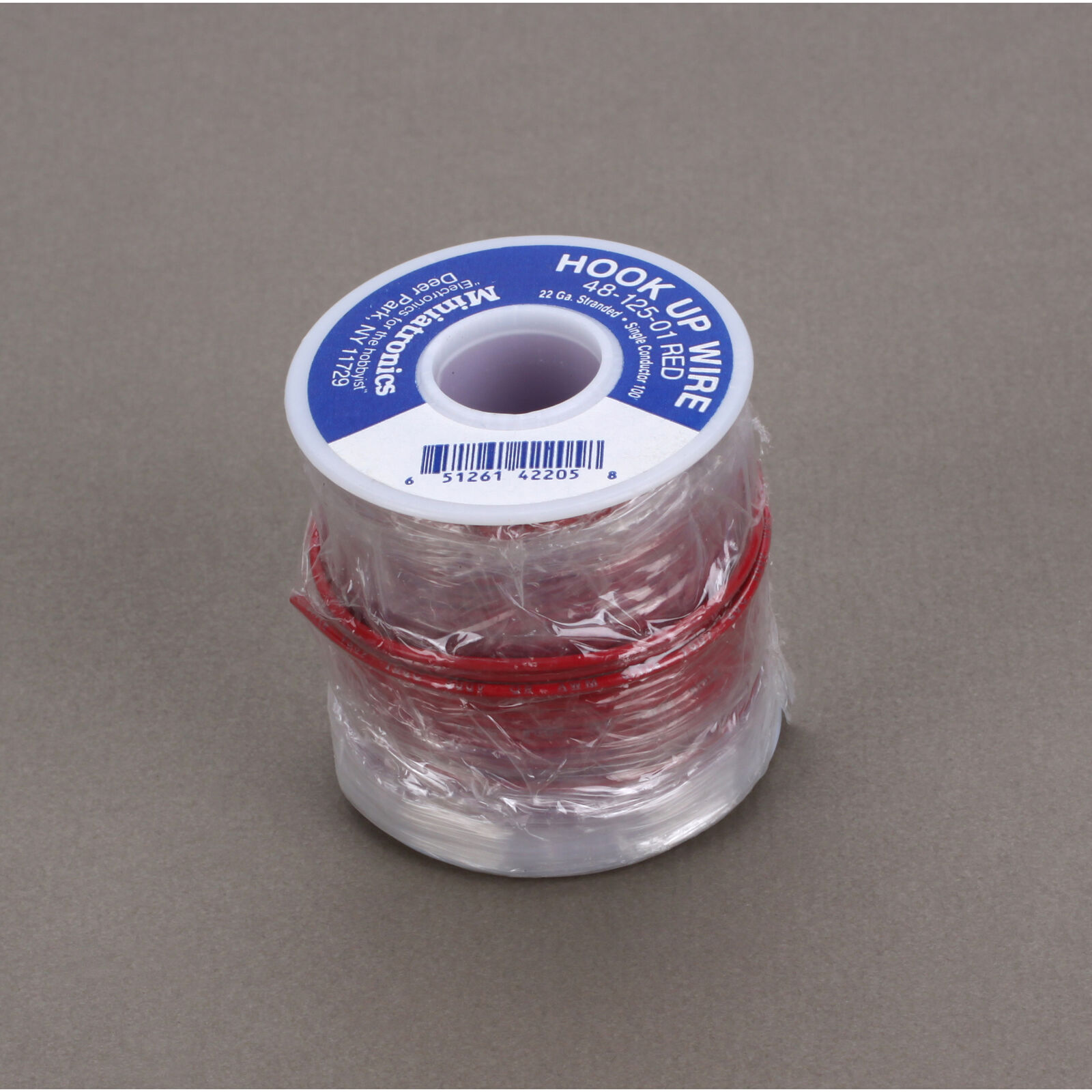 100' Stranded Wire 22 Gauge, Red