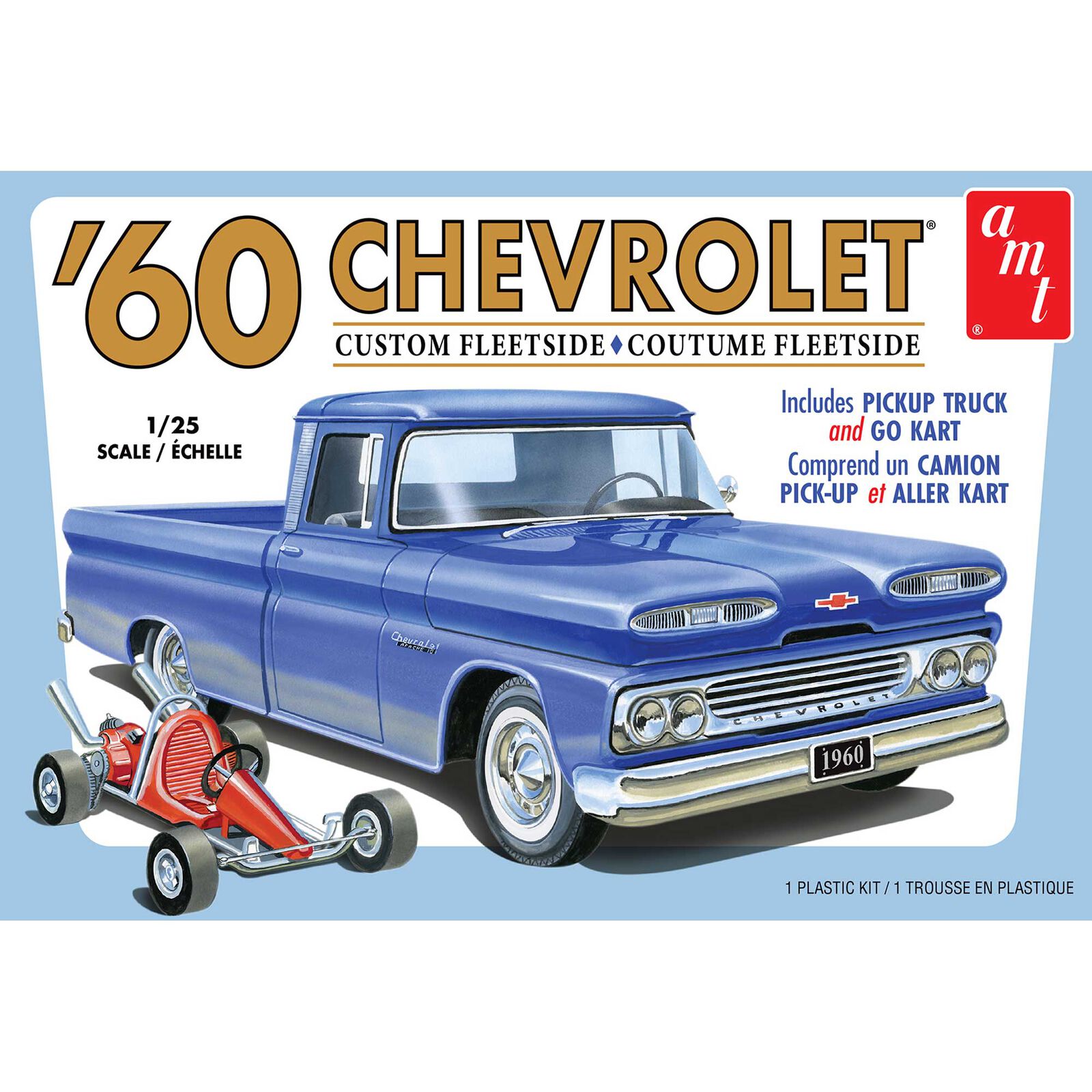 1/25 1960 Chevy Fleetside Pickup with Go Kart, Model Kit