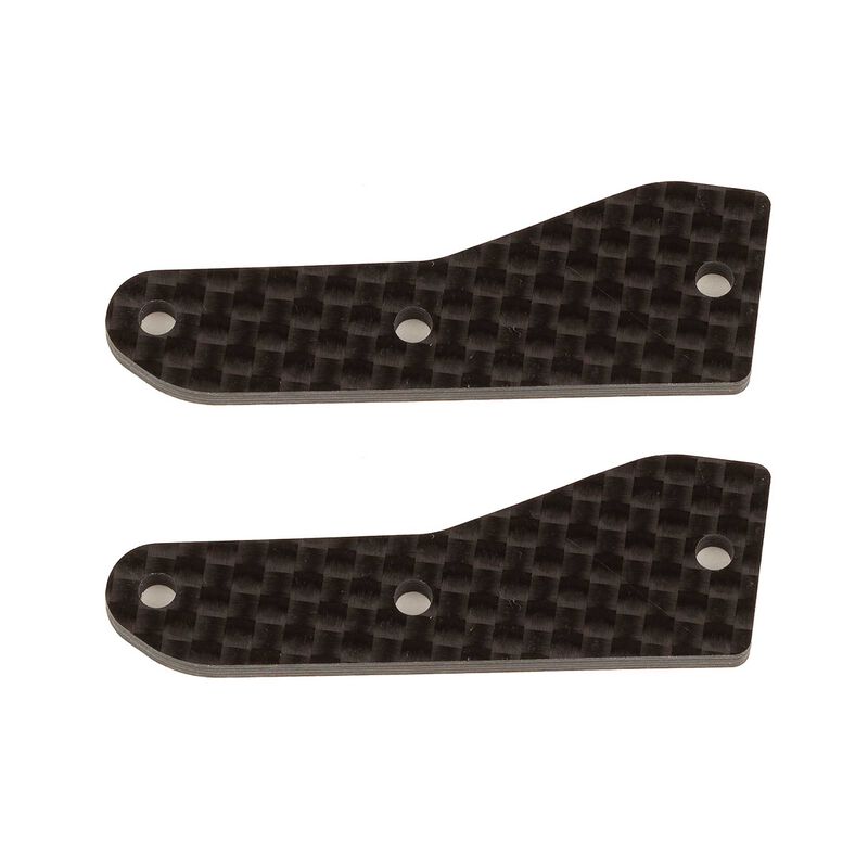 Factory Team Carbon Fiber Front Upper Suspension Arm Inserts, 1/8 Team Associated RC8B4