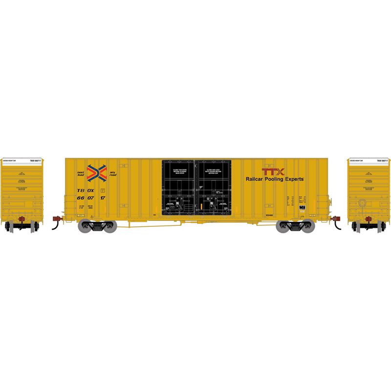 HO ATH 60' Gunderson High Cube Double Door Box Car, TBOX #660717