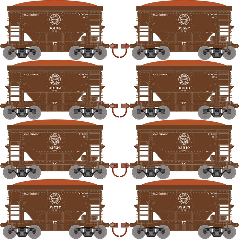 HO 24' Ore Car with Load, DMIR #30104 / 30142 / 32526 / 33777 / 33882 / 33913 / 33919 / 33925 (8)