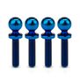 Revolted Titanium Ball-Studs, 5.5 x 12mm, Burnt Blue (4)