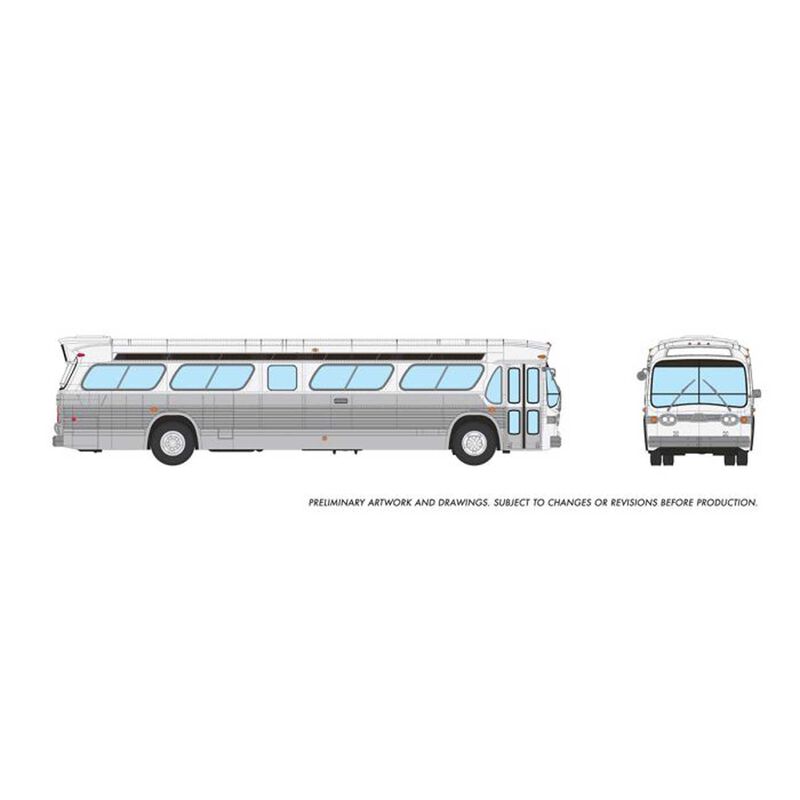 HO 1/87 New Look Bus (Deluxe): Unlettered 5307 Suburban - White & Silver
