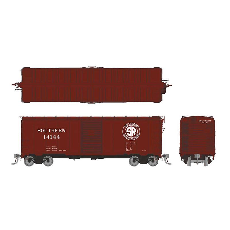 HO 1937 AAR 40ft Boxcar - Square corner: Southern