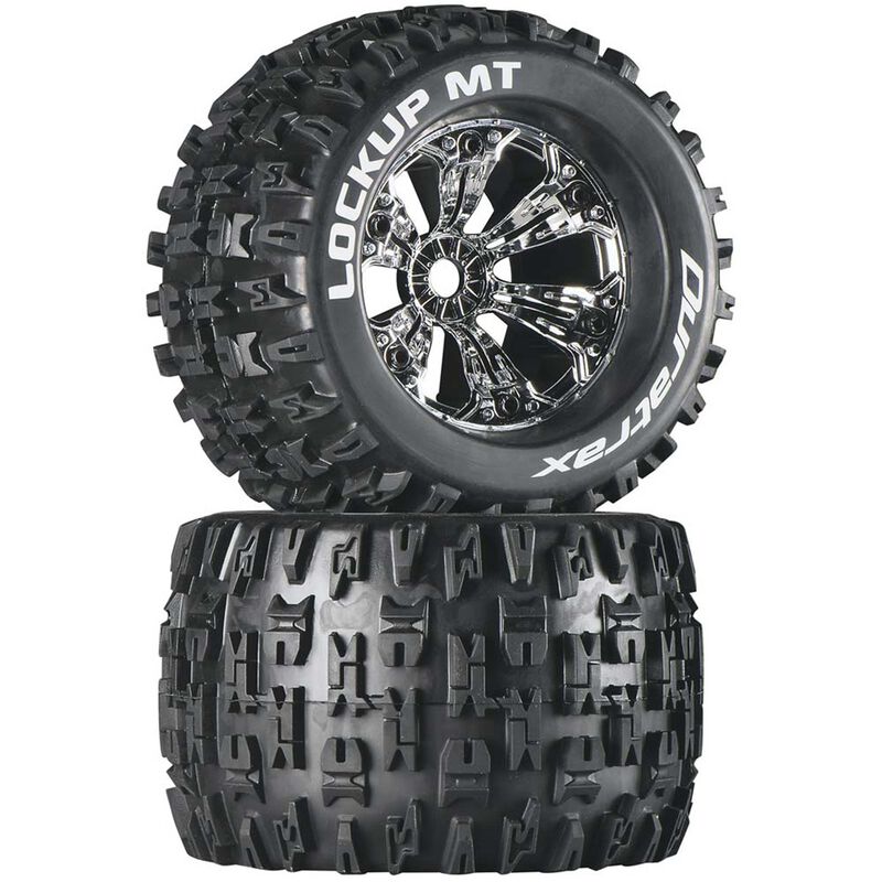 Lockup MT 3.8" Mounted 1/2" Offset Tires, Chrome (2)